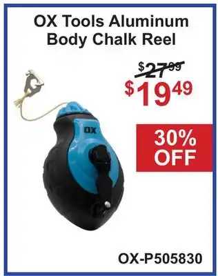 Atlas Tools & Machinery OX Tools Aluminum Body Chalk Reel offer
