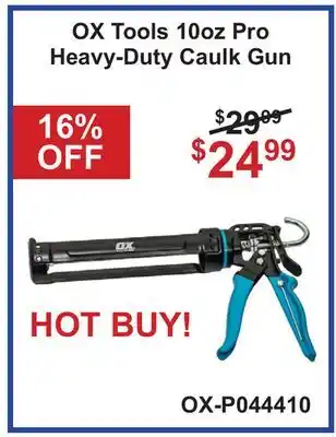 Atlas Tools & Machinery OX Tools 10oz Pro Heavy-Duty Caulk Gun offer