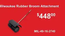 Atlas Tools & Machinery Milwaukee Rubber Broom Attachment offer
