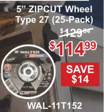 Atlas Tools & Machinery 5 ZIPCUT Wheel Type 27 (25-Pack) offer