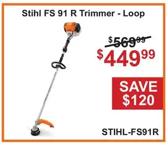 Atlas Tools & Machinery Stihl FS 91 R Trimmer - Loop offer