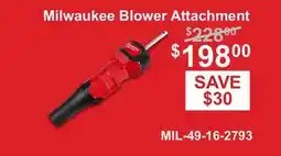Atlas Tools & Machinery Milwaukee Blower Attachment offer