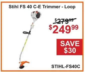 Atlas Tools & Machinery Stihl FS 40 C-E Trimmer - Loop offer