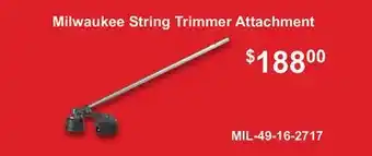 Atlas Tools & Machinery Milwaukee String Trimmer Attachment offer