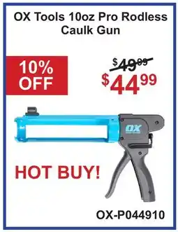 Atlas Tools & Machinery OX Tools 10oz Pro Rodless Caulk Gun offer