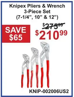 Atlas Tools & Machinery Knipex Plier & Wrench 3-Piece Set offer