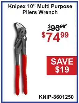 Atlas Tools & Machinery Knipex 10 Multi Purpose Pliers Wrench offer