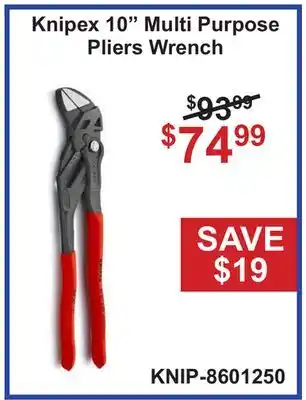 Atlas Tools & Machinery Knipex 10 Multi Purpose Pliers Wrench offer
