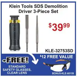 Atlas Tools & Machinery Klein Tools SDS Demolition Driver 3-Piece Set offer