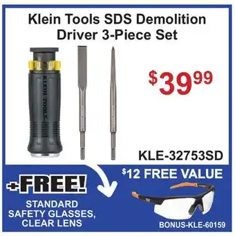 Atlas Tools & Machinery Klein Tools SDS Demolition Driver 3-Piece Set offer