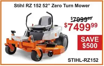 Atlas Tools & Machinery Stihl RZ 152 52 Zero Turn Mower offer