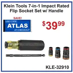 Atlas Tools & Machinery Klein Tools 7-in-1 Impact Rated Flip Socket Set w/ Handle offer