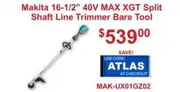 Atlas Tools & Machinery Makita 16-1/2 40V MAX XGT Split Shaft Line Trimmer Bare Tool offer