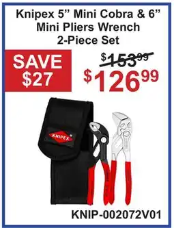 Atlas Tools & Machinery Knipex 5 Mini Cobra & 6 Mini Pliers Wrench 2-Piece Set offer