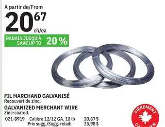 BMR FIL MARCHAND GALVANISÉ offer