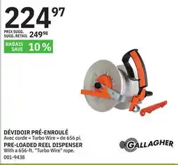 BMR GALLAGHER DÉVIDOIR PRÉ-ENROULÉ offer