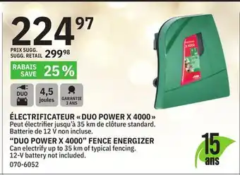 BMR ÉLECTRIFICATEUR DUO POWER X 4000 offer