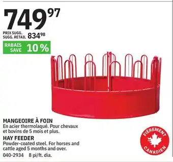 BMR MANGEOIRE À FOIN offer