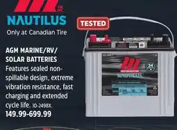 Canadian Tire AGM MARINE/RV/ SOLAR BATTERIES offer