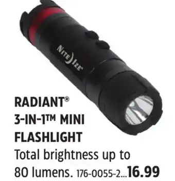Canadian Tire RADIANT 3-IN-1 MINI FLASHLIGHT offer