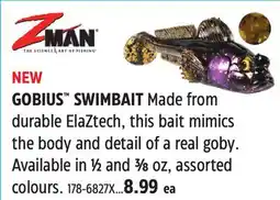 Canadian Tire ZMAN GOBIUS SWIMBAIT offer