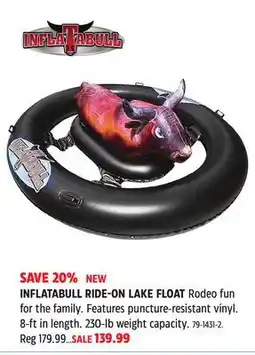 Canadian Tire INFLATABULL RIDE-ON LAKE FLOAT offer