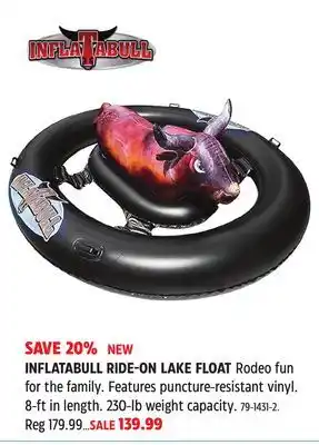 Canadian Tire INFLATABULL RIDE-ON LAKE FLOAT offer