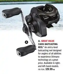 Canadian Tire SHIMANO CAIUS BAITCASTING REEL offer