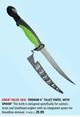 Canadian Tire PROMAR 6˝ FILLET KNIFE, WITH SPOON offer