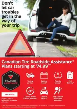 Canadian Tire Roadside Assistance Plans offer