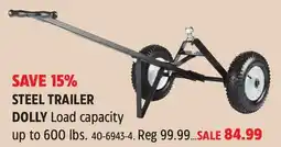 Canadian Tire MotoMaster STEEL TRAILER DOLLY offer