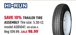 Canadian Tire HI-RUN TRAILER TIRE ASSEMBLY offer