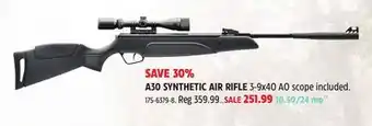 Canadian Tire A30 SYNTHETIC AIR RIFLE 3-9x40 offer