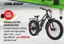 Canadian Tire RALEIGH QUANTA ELECTRIC MOUNTAIN BIKE offer