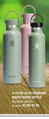 Canadian Tire Hydro Flask 21-OZ OR 24-OZ STANDARD MOUTH WATER BOTTLE offer