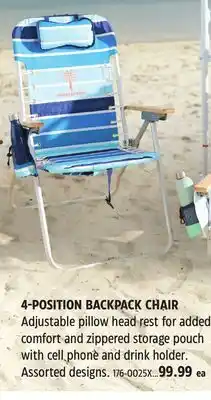 Canadian Tire 4-POSITION BACKPACK CHAIR offer