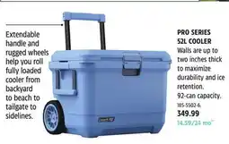 Canadian Tire Coleman PRO SERIES 52L COOLER offer