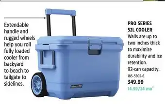 Canadian Tire Coleman PRO SERIES 52L COOLER offer