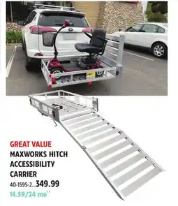 Canadian Tire MAXWORKS HITCH ACCESSIBILITY CARRIER offer