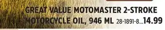 Canadian Tire MOTOMASTER 2 STROKE MOTORCYCLE OIL, 946 ML offer