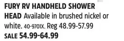Canadian Tire FURY RV HANDHELD SHOWER HEAD offer