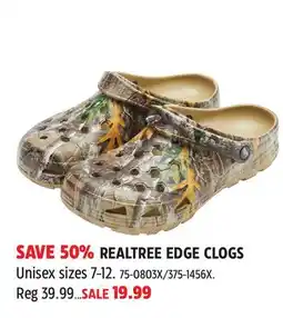 Canadian Tire YUKON GEAR REALTREE EDGE CLOGS offer