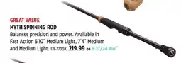 Canadian Tire MYTH SPINNING ROD offer