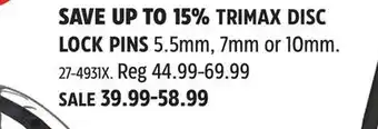 Canadian Tire TRIMAX DISC LOCK PINS offer