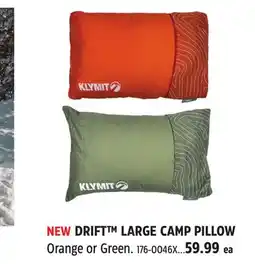 Canadian Tire KLYMIT DRIFT LARGE CAMP PILLOW offer