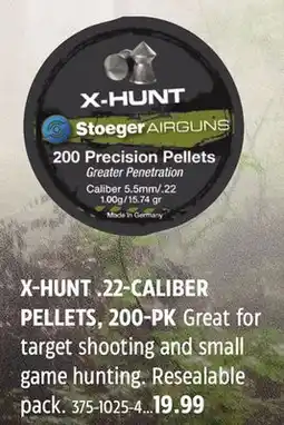 Canadian Tire Stoeger X-HUNT .22-CALIBER PELLETS, 200-PK offer