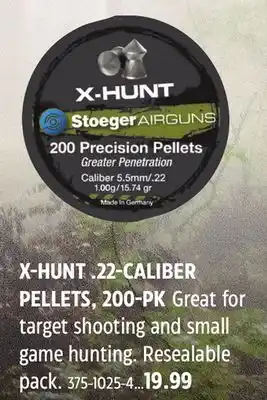 Canadian Tire Stoeger X-HUNT .22-CALIBER PELLETS, 200-PK offer