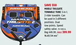 Canadian Tire Airhead MABLE TAILGATE TOWABLE TUBE offer