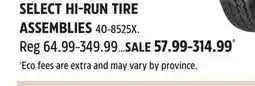 Canadian Tire SELECT HI-RUN TIRE ASSEMBLIES offer