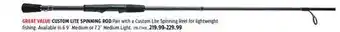 Canadian Tire CUSTOM LITE SPINNING ROD offer